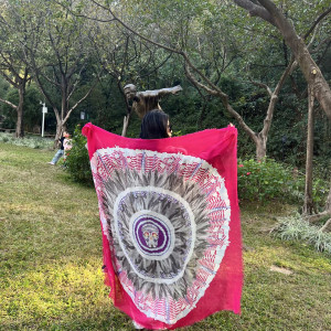 McQueen 실크 캐시미어 스카프